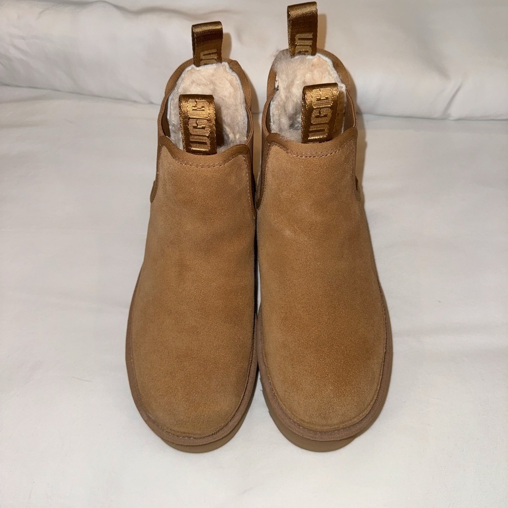 UGG Chestnut Suede Slip-On Chelsea Boots